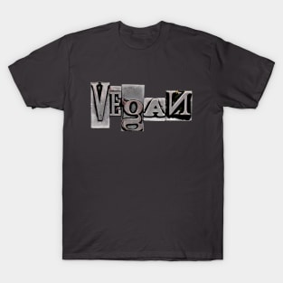 VEGAN Typeset Letters T-Shirt